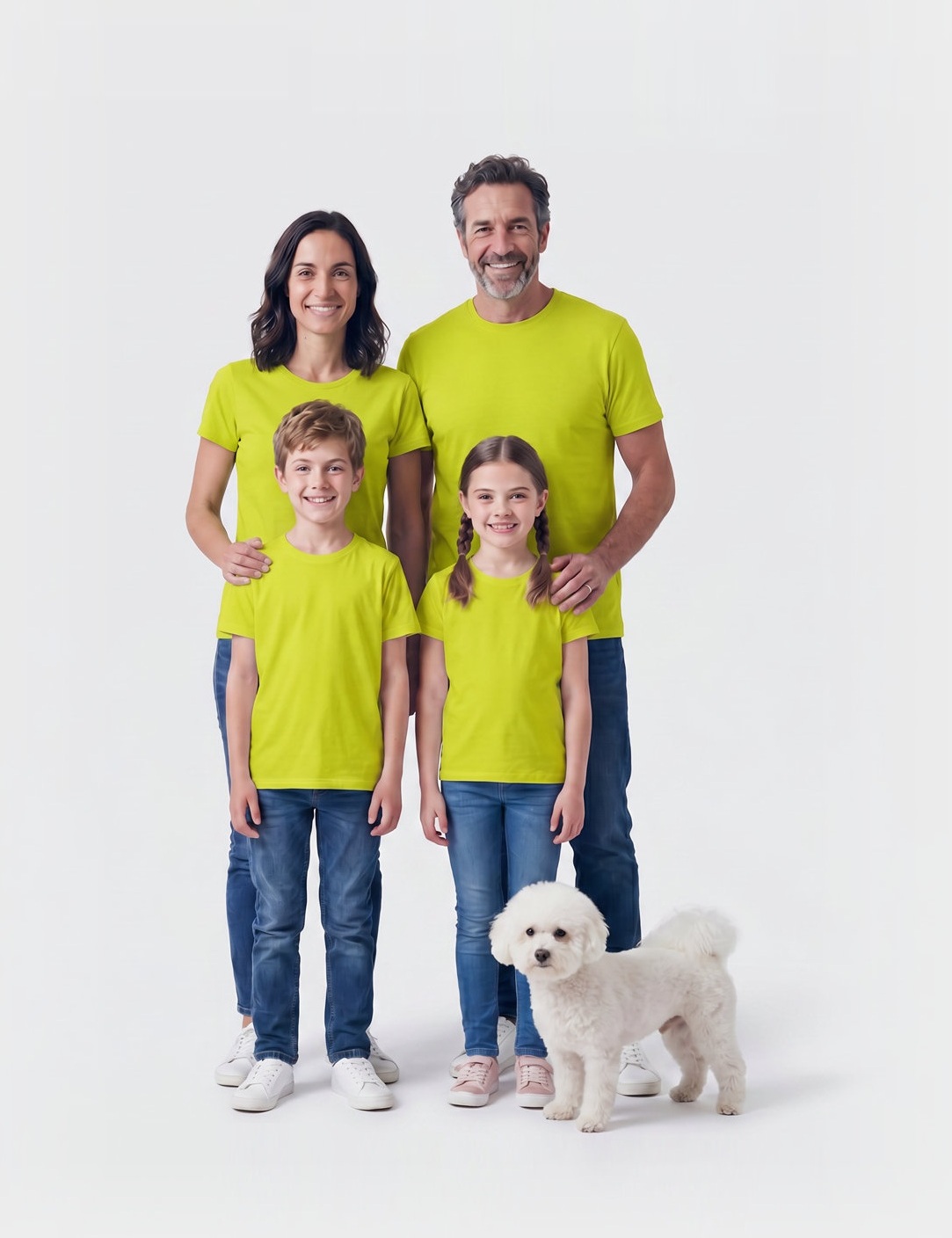 Gelijke kleding voor het hele gezin